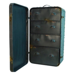 Vintage Inspired Metal Trunk Cabinet - Products