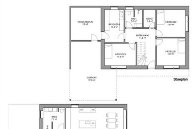 Plantegninger - 2 plans huse - MK180m2