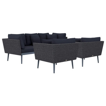 20Twenty 3-Piece Outdoor Seating Set With Sofa and Club Chair, Blu Weave