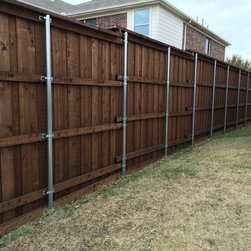 Wood Fence with Round Steel Posts - Products