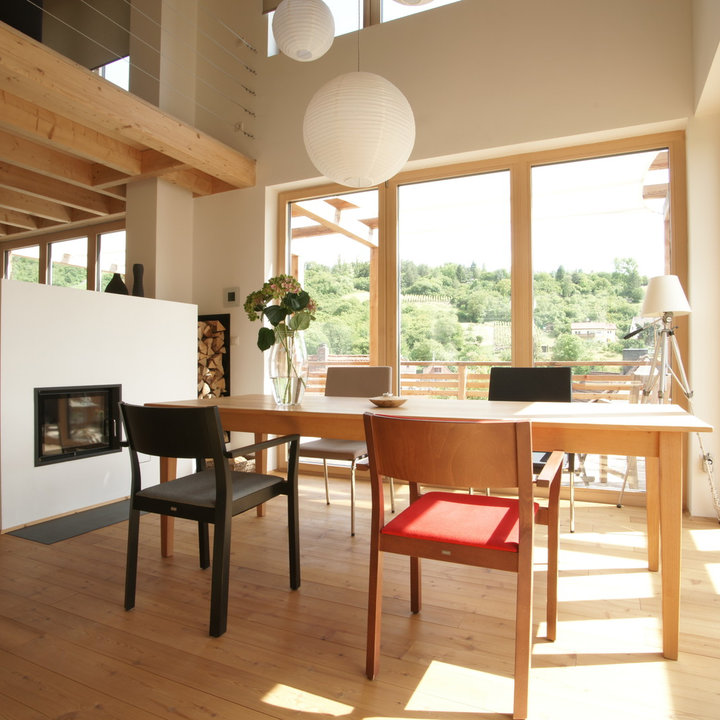 75 Exposed Beam Dining Room Ideas You'll Love - January, 2026 | Houzz - Exposed Beam Dining Room Ideas