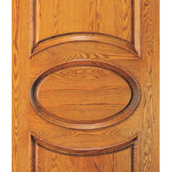 Oval Front Modern Single Door, Mahogany, 3 Panel Raised Moulding - Products
