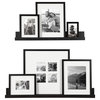Gallery Wall Shelves with Frames Set, Black