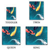 Water Ballet Microfiber Duvet Cover, Queen/Full Duvet Only 88"x88"
