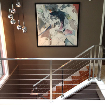 Stainless Steel Cable Railing - Rectangle Tube Top with Square Posts