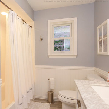Pretty Bathroom with New Double Hung Window - Renewal by Andersen NJ / NYC