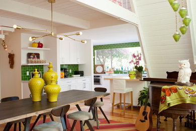 Eclectic dining room photo in Los Angeles