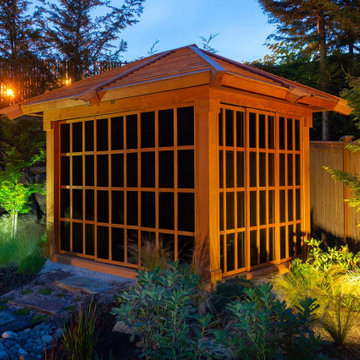 Sun Gazebo with Sliding Doors