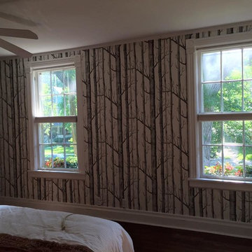 Completed wall paper accent wall