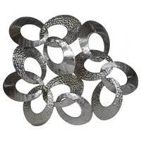 Moe's Home Collection Looped Contemporary Stainless Steel Wall Art in Silver