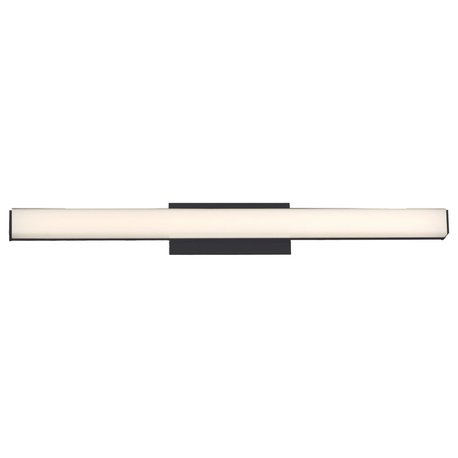 Brink LED Bathroom Vanity/Wall Light, Black, 24", 3000k