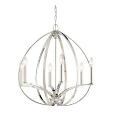 Minka Lavery 4986-613 6 Light One Tier Chandelier - Polished Nickel