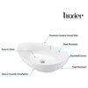 Luxier CS-004 Oval Bathroom Ceramic Vessel Sink Art Basin, White