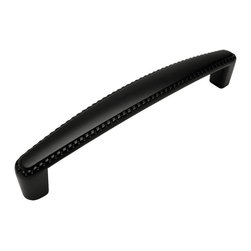 Cosmas - Cosmas 4112FB Flat Black Rope Cabinet Pull, 5" Hole Centers, Set of 10 - Cabinet And Drawer Handle Pulls
