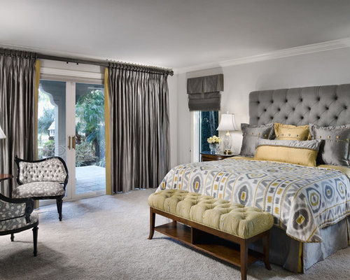 Grey And Gold Bedroom | Houzz