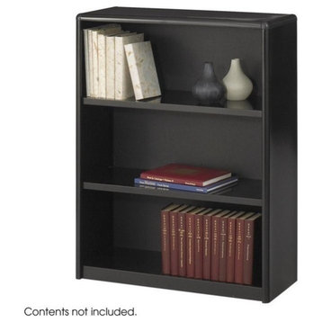 Safco ValueMate 3 Shelf Economy Steel Bookcase in Black