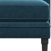 Ceres Velvet Accent Chair With Tufted Back, Neptune Blue