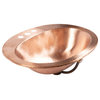 Seville Naked Copper 20" Oval Drop-In Bath Sink with Ashfield Faucet Kit