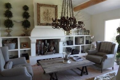 This is an example of a large mediterranean living room in Nice.