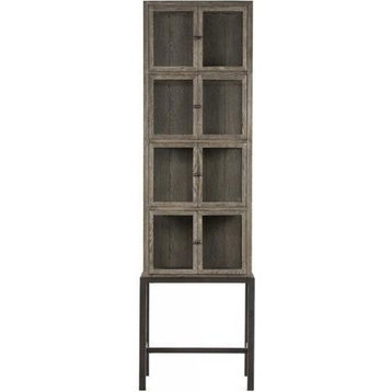 Display Cabinet SOMBRE Ebony Black 4 -Shelf