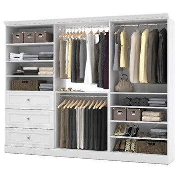 Bestar Versatile 108"W Engineered Wood Closet Organizer System in White
