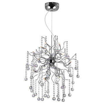 CWI LIGHTING 5066P20C 15 Light Chandelier with Chrome finish