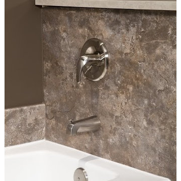 Traditional Stone Tile Wall Panels (Wall Color: Desert Stone; Pattern: A-bend/sm