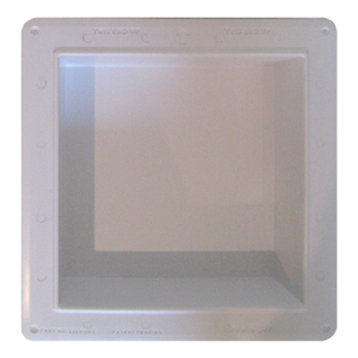 Modern Wall Niche Insert for Drywall Applications, White, 10" X 10" Opening