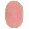 Safavieh Vintage Leather Collection NF801P Rug, Pink/Natural, 2'6" X 4' Oval