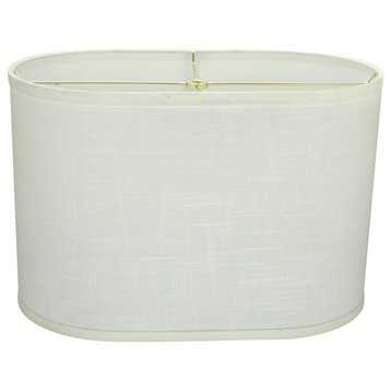 Aspen Creative 37051 Oval Hardback Shaped Spider Lamp Shade in Off-White