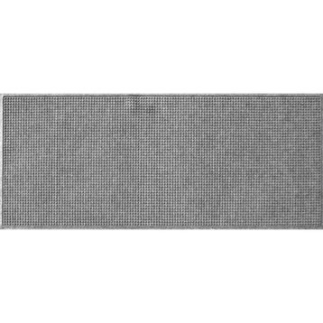 Squares 22x60 Indoor/Outdoor Runner Mat, Medium Gray