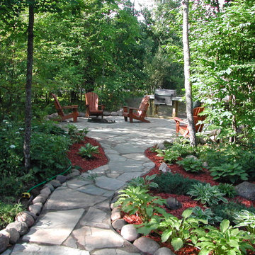 Front entries, sidewalks, paths and steps