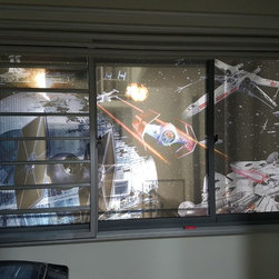 "Star Wars Space Battle" Window Mural - Products