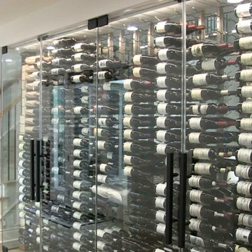 Climate-Controlled Glass Wine Cellar for Homes