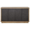 Lennox Transitional Light Natural and Black Four Door Credenza