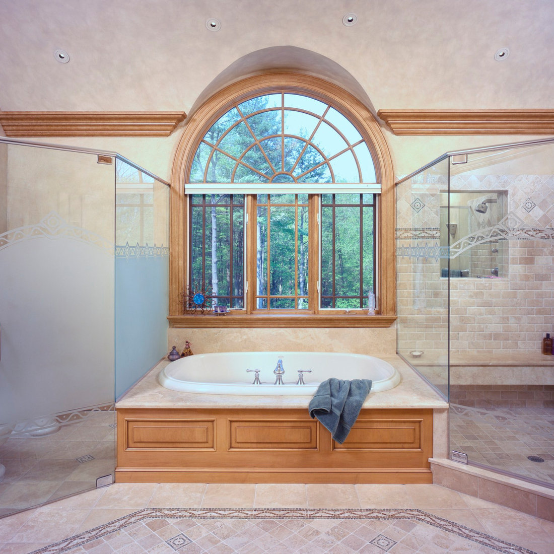 Shower Enclosures - Frosted, Sandblasted Patterned