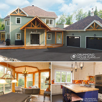 The Rustic Custom Ranch designed by Drummond House Plans