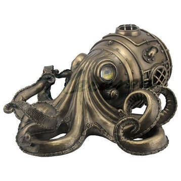 Steampunk Octopus Secret Trinket Box Figurine Statue Sculpture- Veronese Design