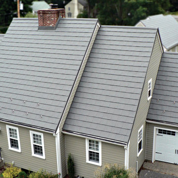 Metal Roofing - Oxford Metal Shingle in Shake Gray House 1