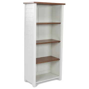 Homestyles Portsmouth Wood Bookcase in Off White