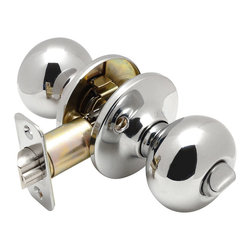 Designers Impressions - Bedford Series Polished Chrome Door Knobs, Privacy Knob - Doorknobs
