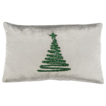 Safavieh Enchanted Evergreen Pillow, Gray/Green, 12"x20"