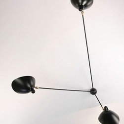 Spider 3 Arms Wall Lamp \ Sconce By Serge Mouille Lighting - Swing Arm Wall Lamps