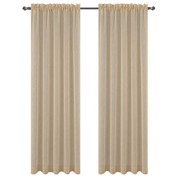 Chloe Drapery Curtain Panels, Yellow