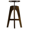 Bare Decor Rorie Adjustable Swivel Counter Stool, Solid Wood