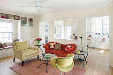 Example of a transitional living room design in Minneapolis