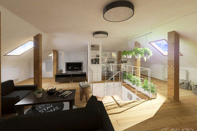 Inspiration for a modern home gym remodel in Other