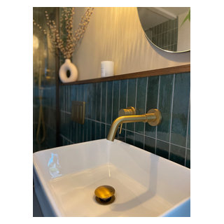Wall mounted taps - Contemporary - Powder Room - Hertfordshire - by ...