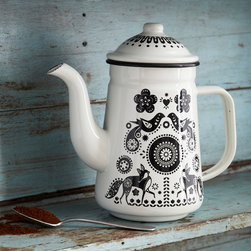 enamel folk coffeepot - Cafetieres