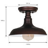 Kimball 1-Light Indoor Semi-Flush Ceiling Mount Light, Coffee Bronze, Bronze